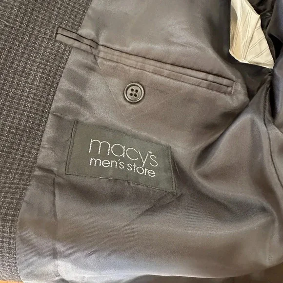 MACY'S MEN'S STORE Andrew Fezza 40R Single Breasted Suit Jacket Sports Coat